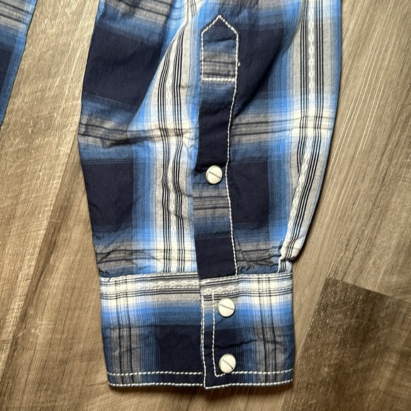 Rafter-C Cowboy Collection Western Long Sleeve Pearl Snap Button Shirt - Large - Picture 4 of 8